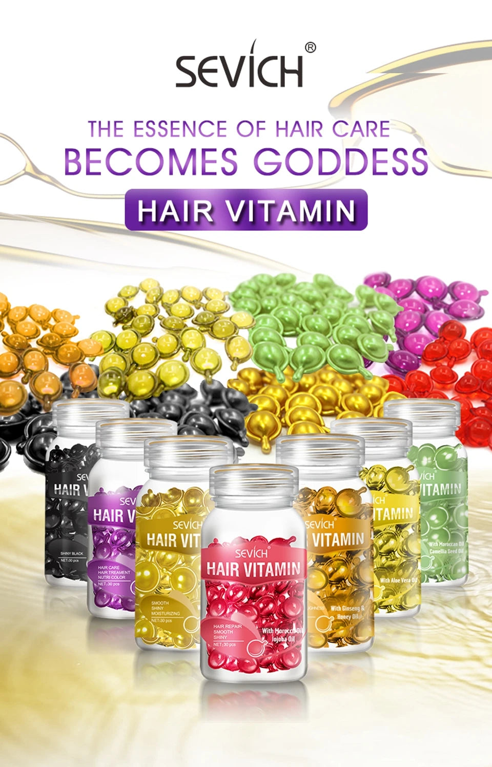 Keratin Vitamin Hair Oil Capsules
