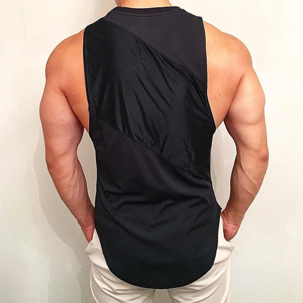 NEW Bodybuilding Sport Tank Tops Men Gym Fitness Workout Sleeveless Shirt Male Stringer Singlet Casual Fashion Undershirt Vest