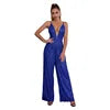 Elegant Backless Sequin Halter Jumpsuit