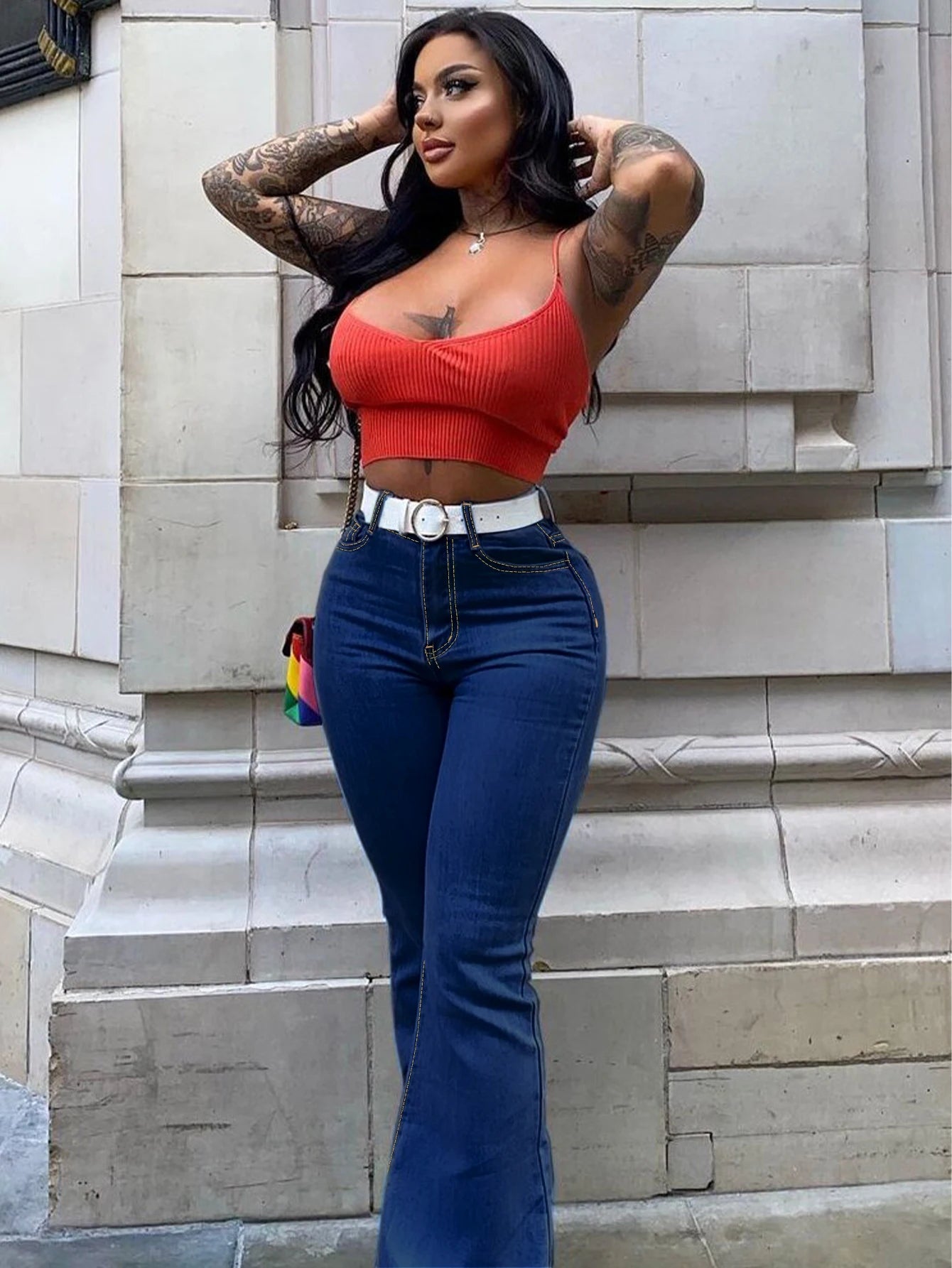 High Waist Vintage Flared Jeans