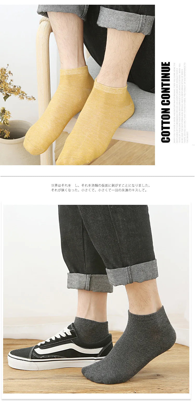 Men’s Cotton Ankle Socks 5-Pair Pack