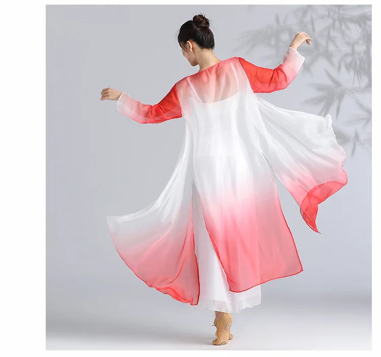 Classical Gradient Chiffon Dance Dress