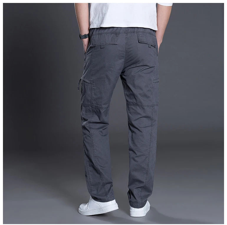 Relaxed Straight Casual Cotton Pants