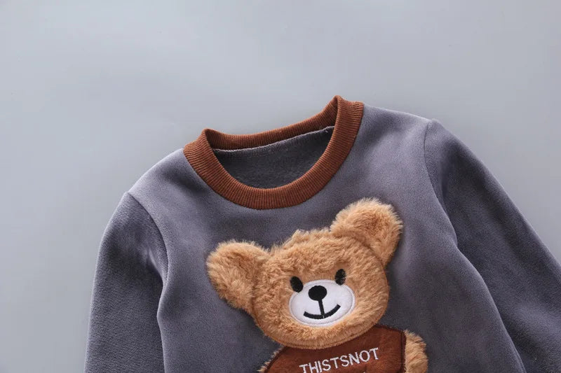 Fleece Hooded Baby Outfit Set