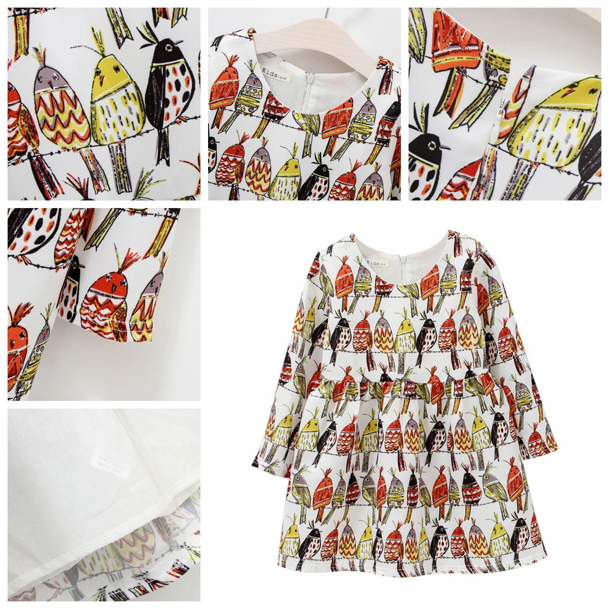 Printed Flower Casual Girls Dress