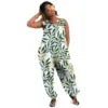 Printed Wide Leg Strap Jumpsuit