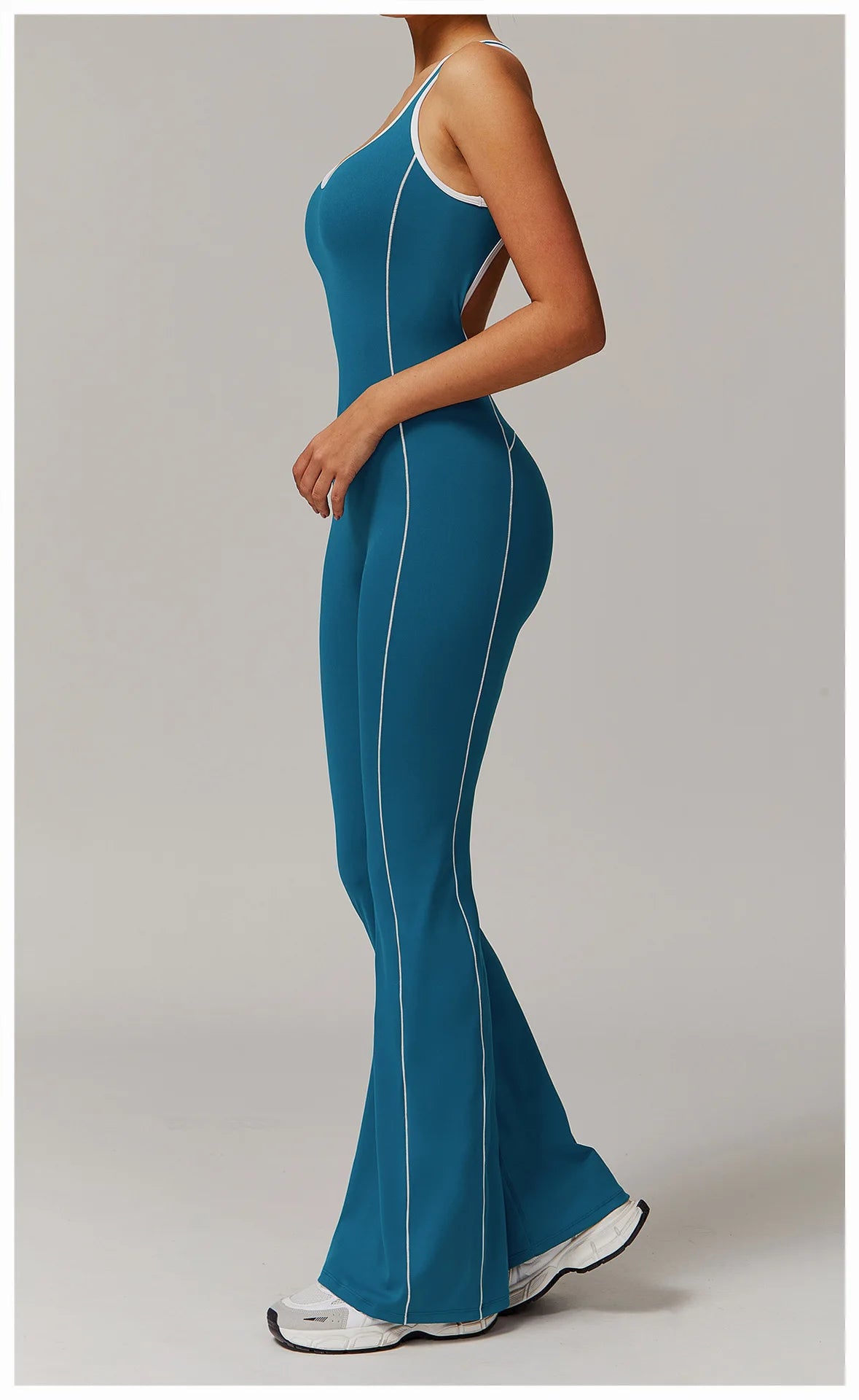 Sleek Back Hollow Bodysuit Jumpsuit