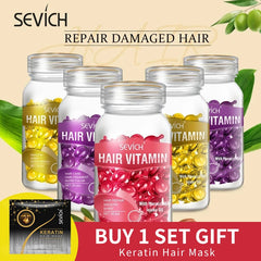 Keratin Vitamin Hair Oil Capsules