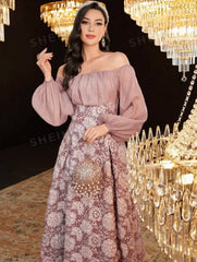 Floral Woven Polyester Jacquard Fabric