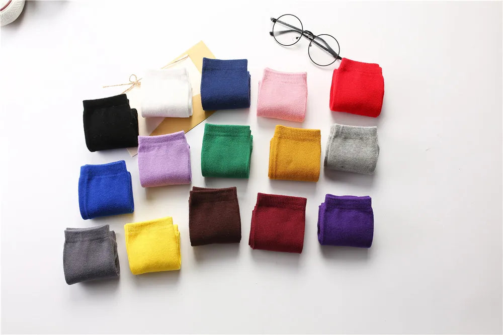 Kids Knee High Cotton Socks