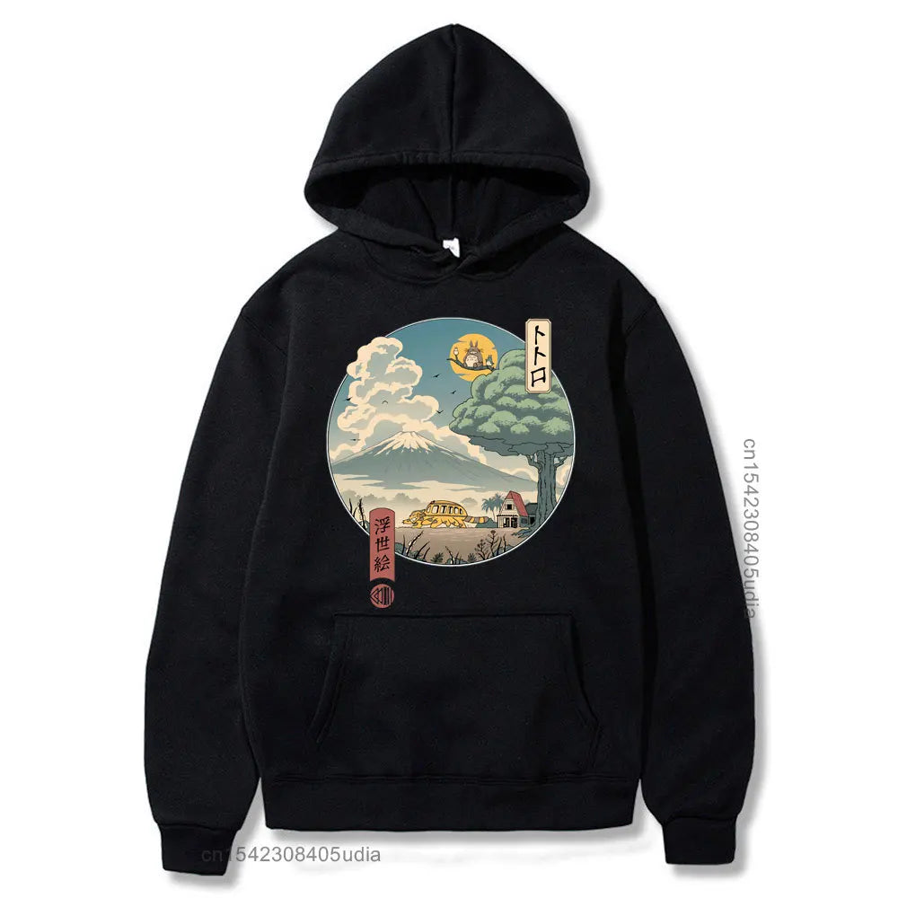 Ukiyo Aesthetic Oversized Pullover Hoodie