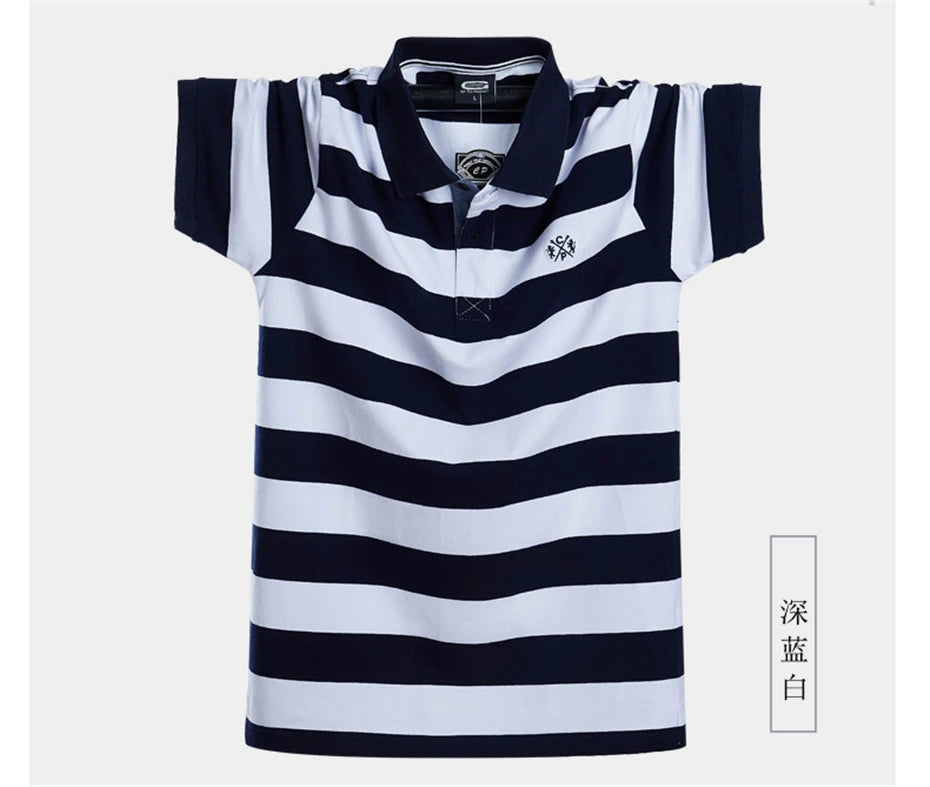 Contrast Stripe Summer Polo Shirt