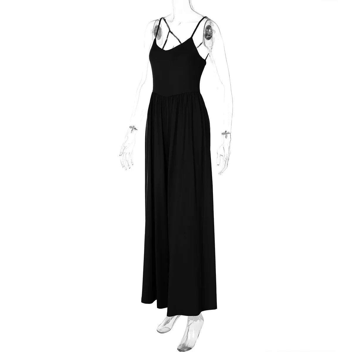 Chic Solid Sleeveless Jumpsuit