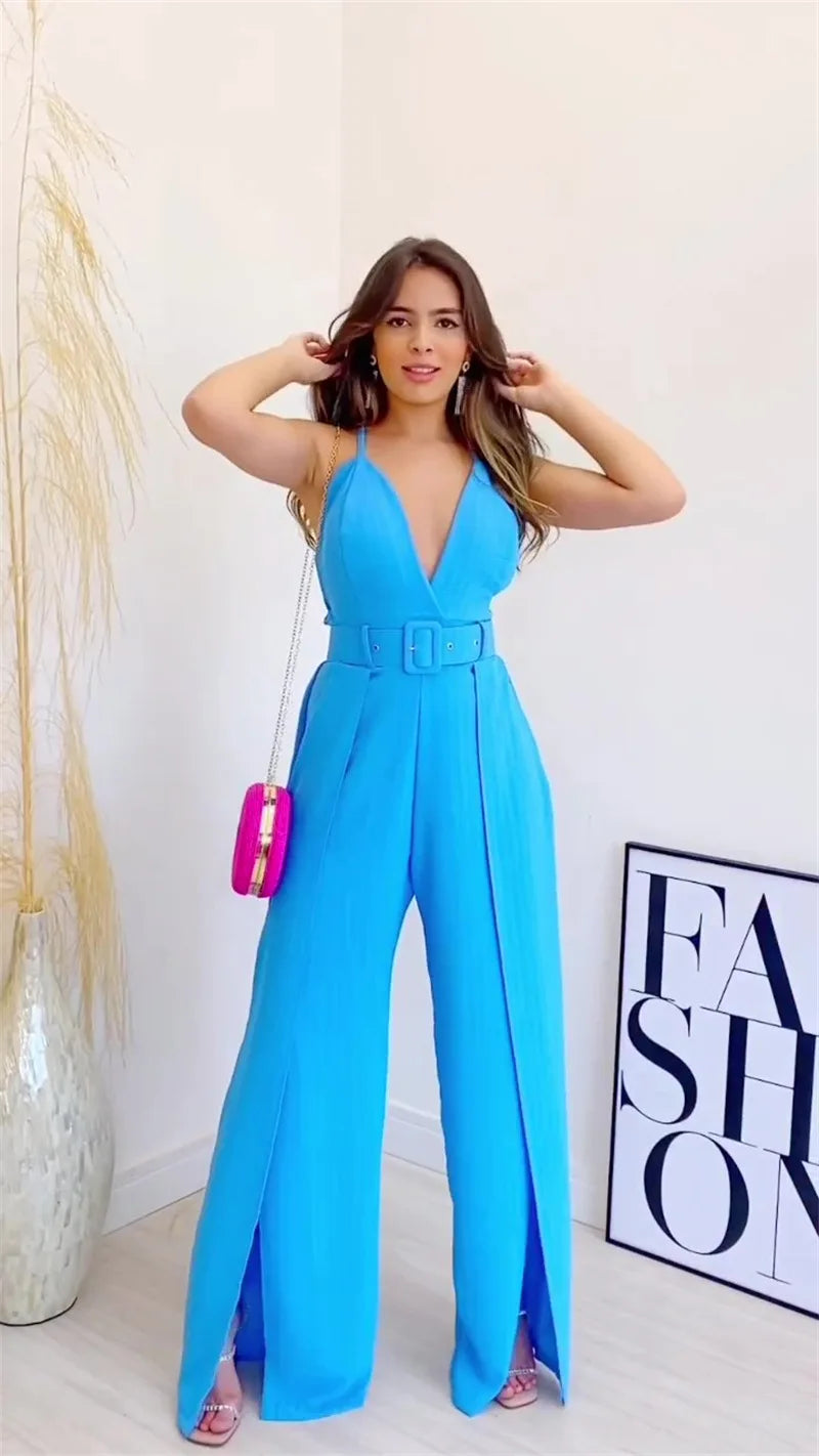 Elegant Women's Wide Leg Jumpsuit