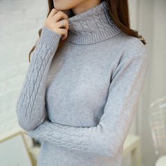 Cashmere Style Turtleneck Knit Pullover