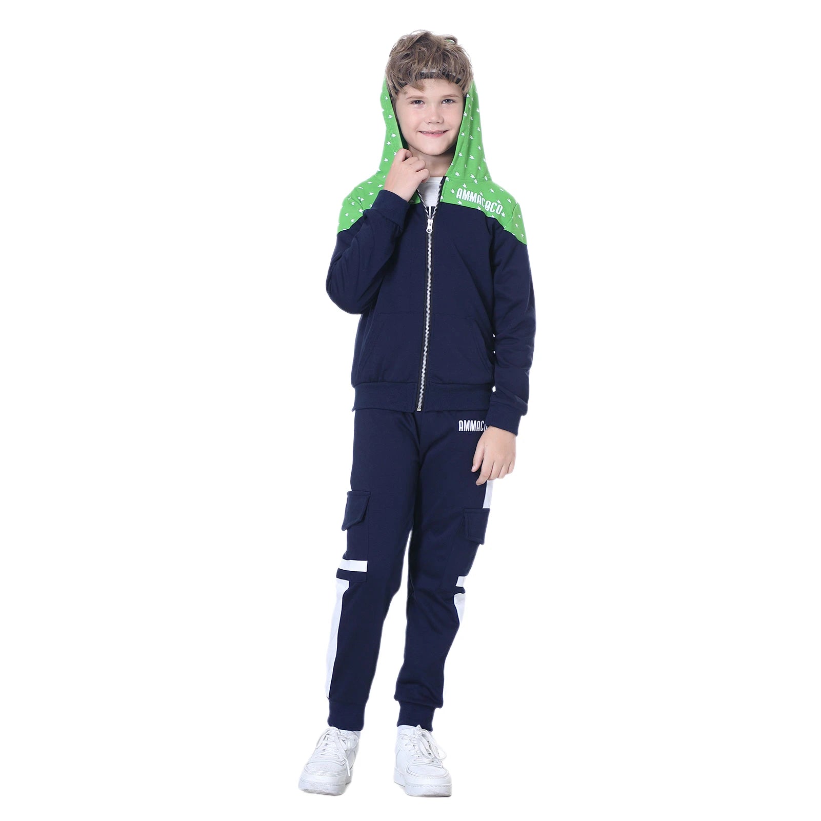 Kids Tracksuits,Teen Boys School Sweatsuits,Fashion Cotton Hooded Tops + Pants Set,Soft Children's Long Sleeve Sportswear