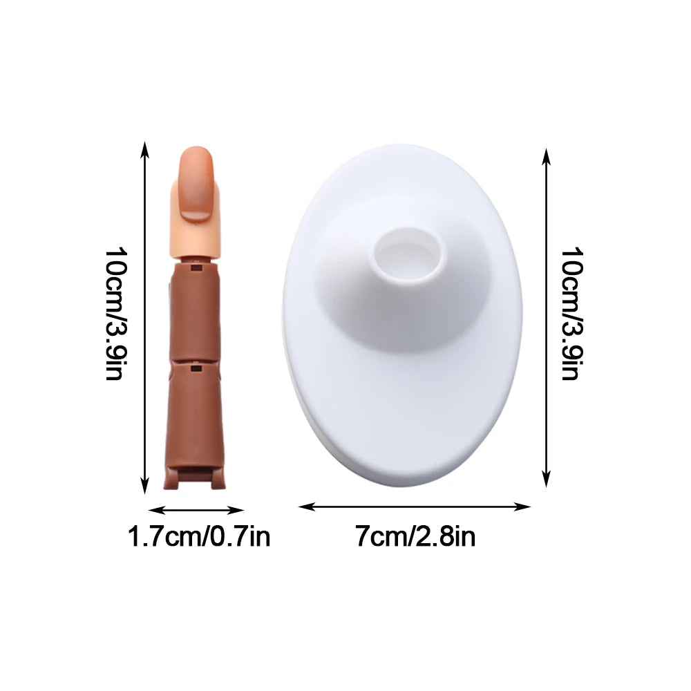 Nail Art Practice Finger With Design Adjustable Acrylic Model Hands Nail Tips Swatches Display Professional DIY Manicure Tool