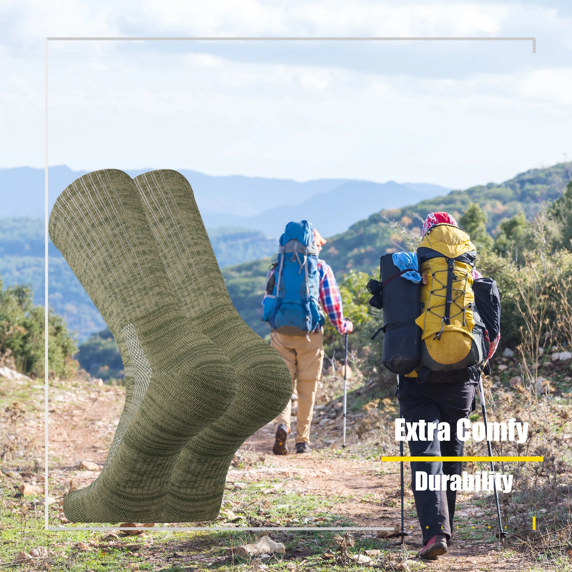 Unisex Cushioned Training Crew Socks