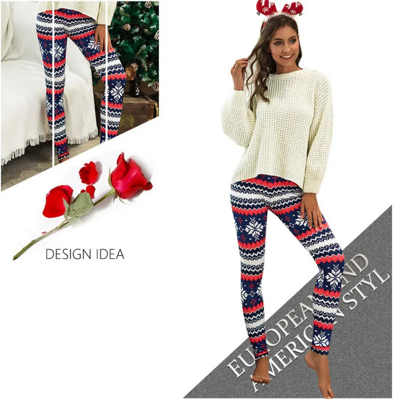 Christmas Leggings  Fashion Milu Deer Printing Festival Ultra Soft Brushed Pants Ankle Length Black Deals