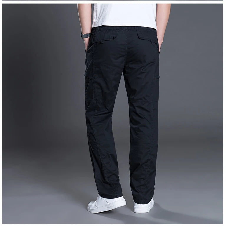 Relaxed Straight Casual Cotton Pants