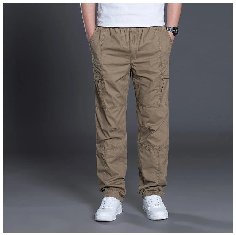 Relaxed Straight Casual Cotton Pants