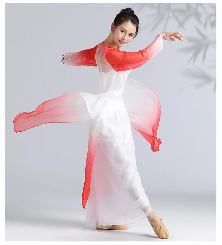 Classical Gradient Chiffon Dance Dress