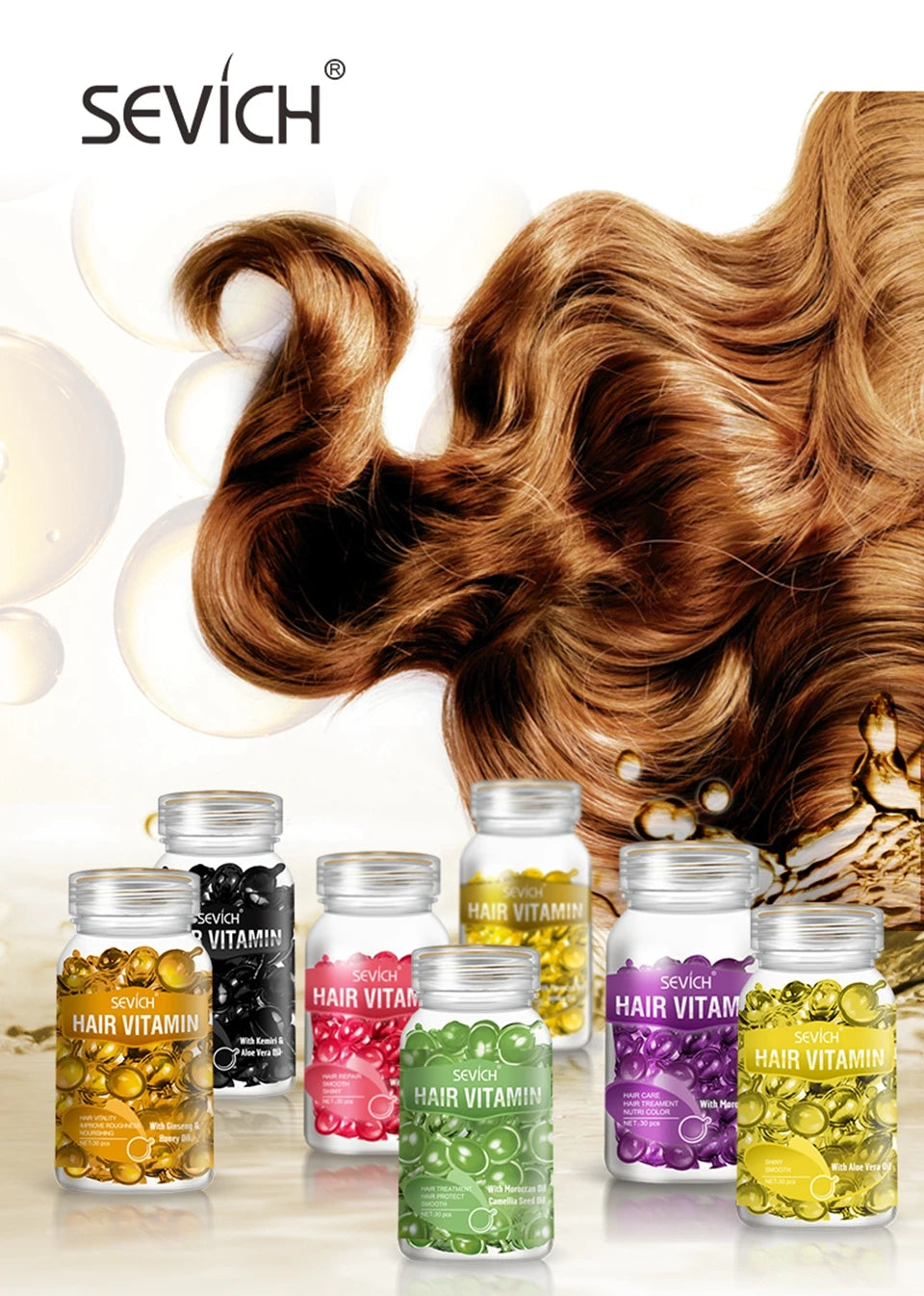 Keratin Vitamin Hair Oil Capsules