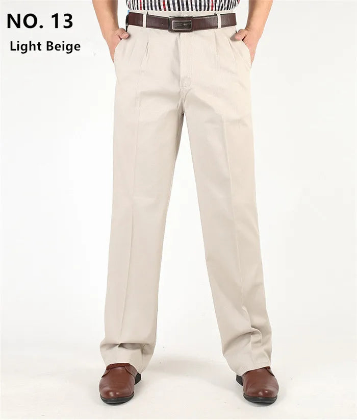Summer Cotton Straight Office Trousers