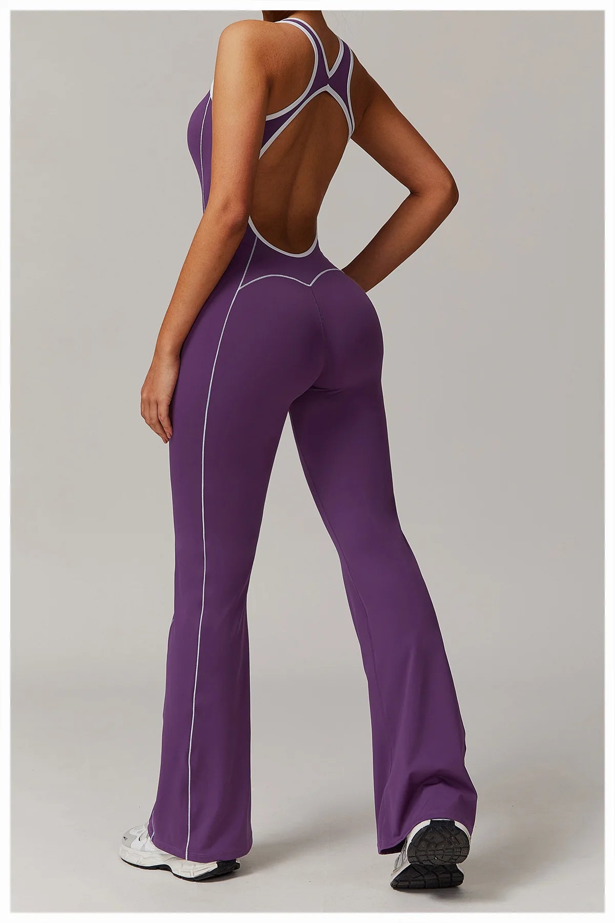 Sleek Back Hollow Bodysuit Jumpsuit