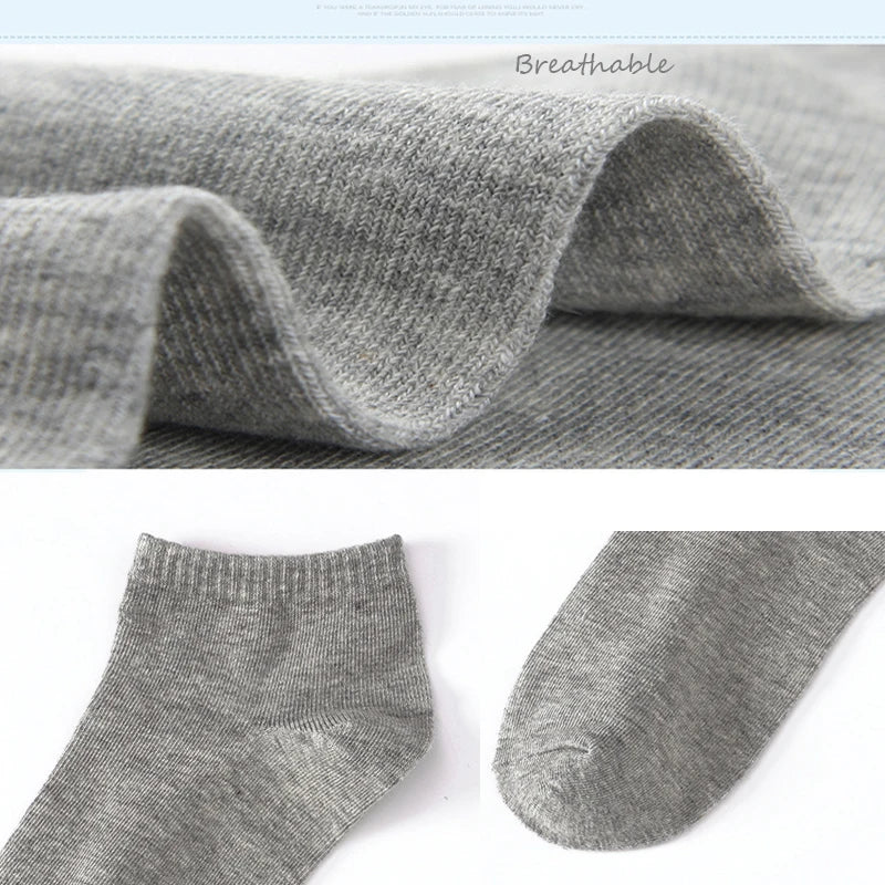 Men’s Large-Size Breathable Ankle Socks (5 Pairs)