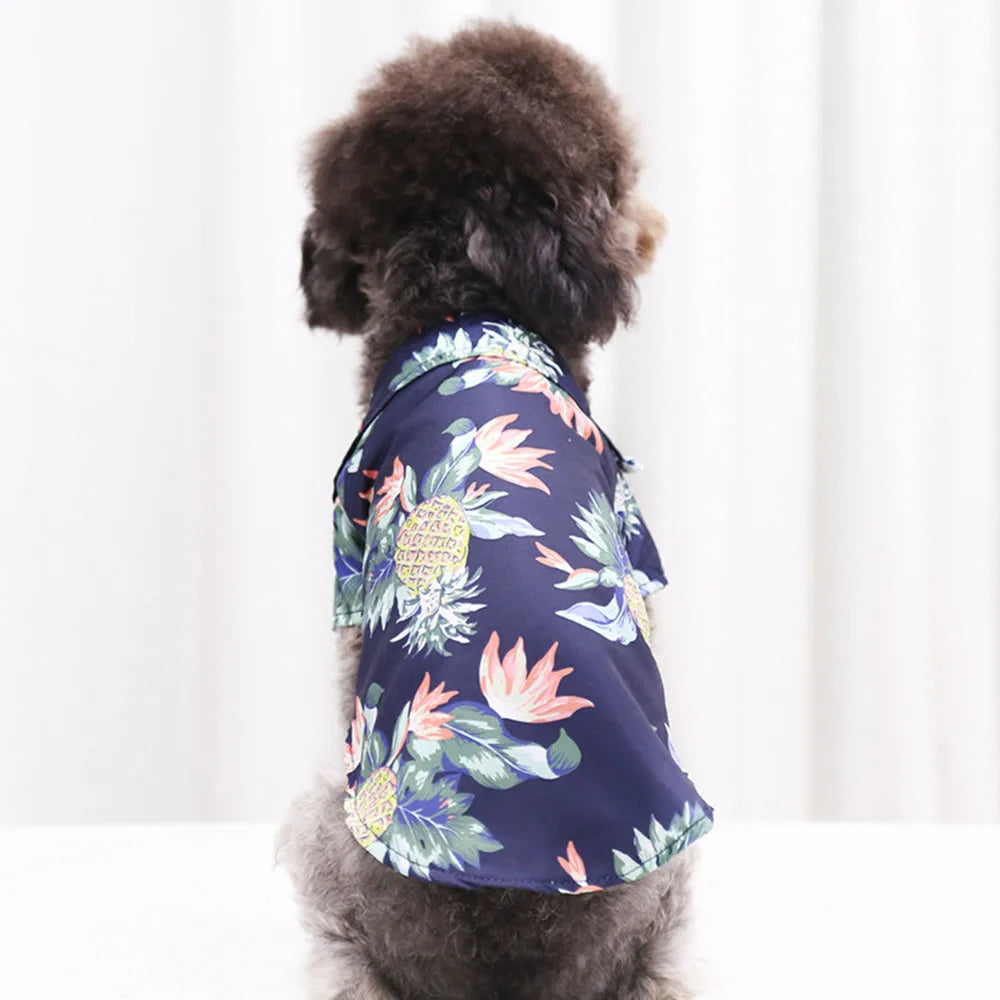 Hawaiian Print Breathable Dog Shirt