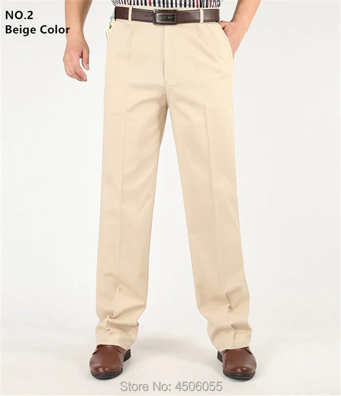Summer Cotton Straight Office Trousers