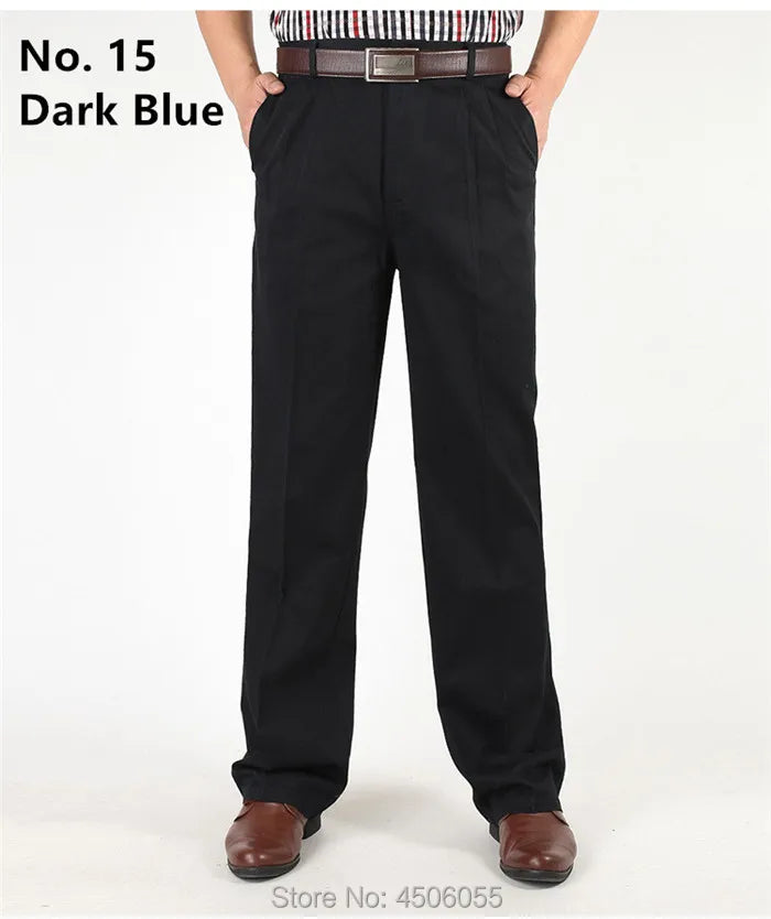 Summer Cotton Straight Office Trousers