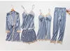 Summer Lace Five Piece Sleepwear