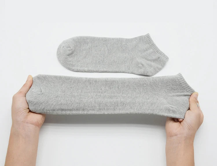 Men’s Large-Size Breathable Ankle Socks (5 Pairs)