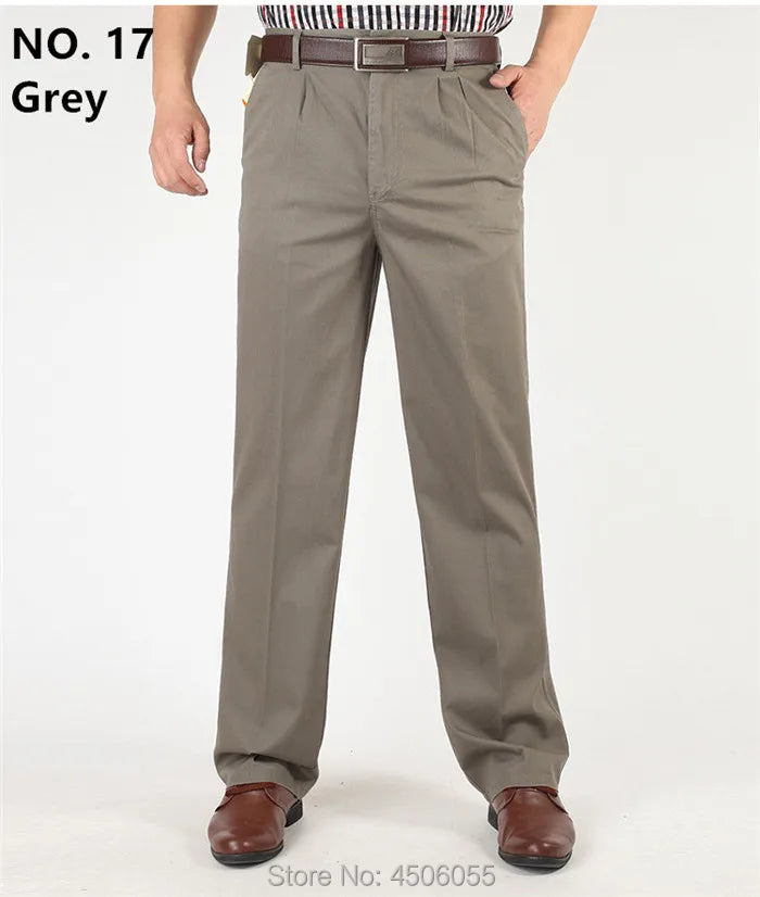 Summer Cotton Straight Office Trousers
