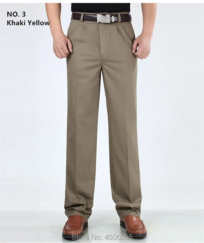 Summer Cotton Straight Office Trousers