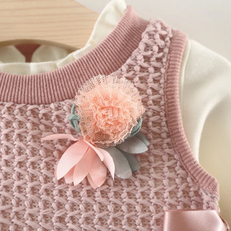 Autumn Knitted Baby Tutu Dress