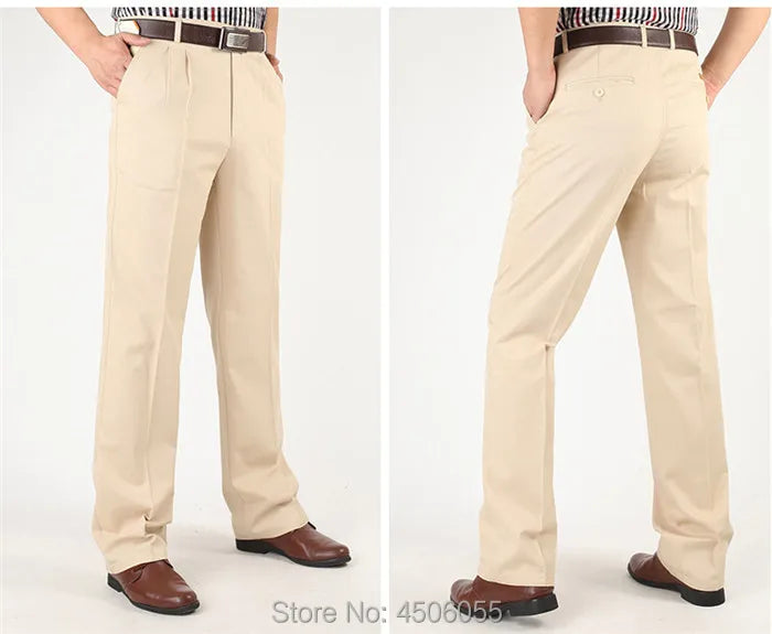 Summer Cotton Straight Office Trousers