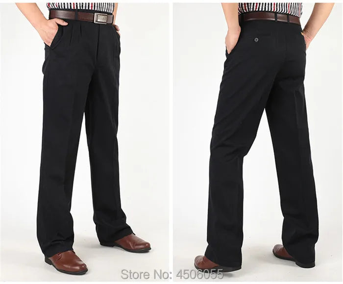 Summer Cotton Straight Office Trousers