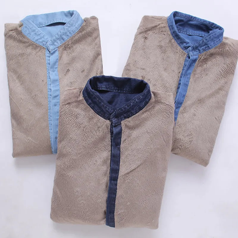Thick Cashmere Warm Casual Shirt