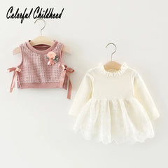 Autumn Knitted Baby Tutu Dress