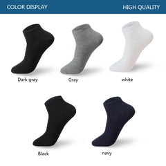 Men’s Large-Size Breathable Ankle Socks (5 Pairs)