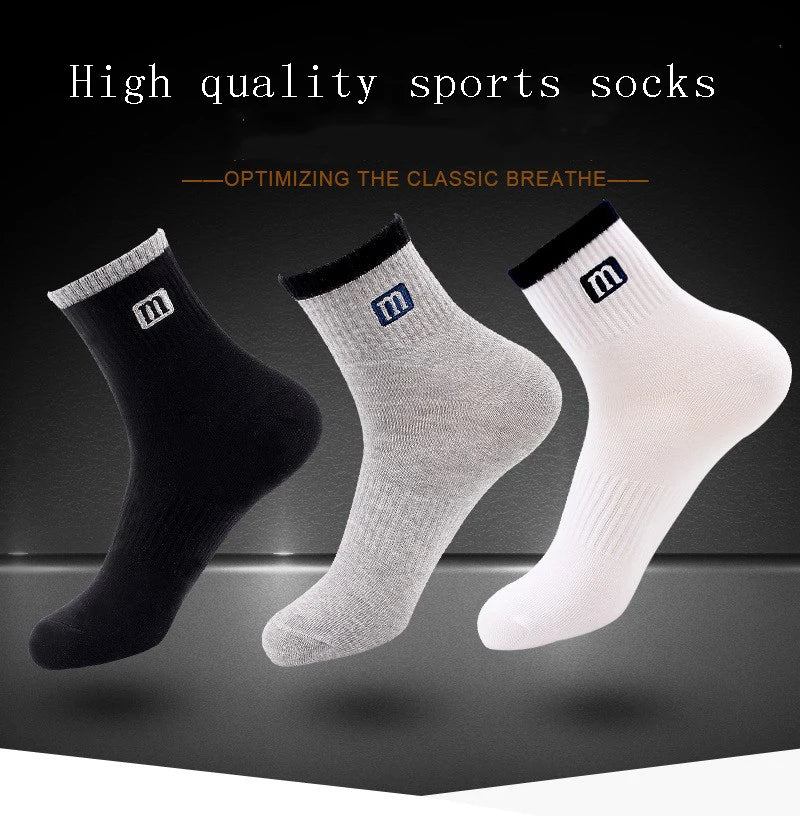 Men’s Premium Cotton Crew Socks – 3 Pair Pack