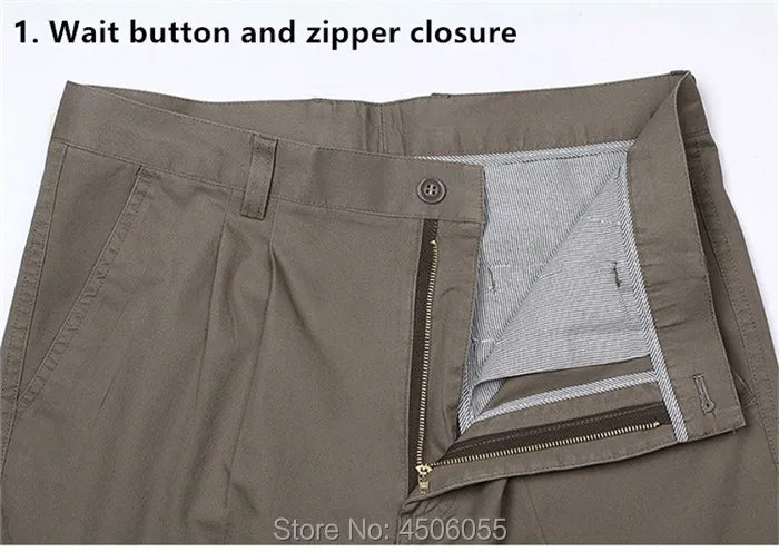 Summer Cotton Straight Office Trousers