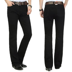 Mens Flared Leg Jeans Trousers