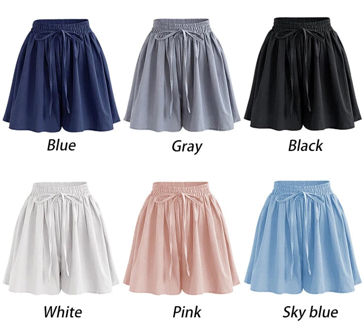 High Waist Loose Chiffon Shorts