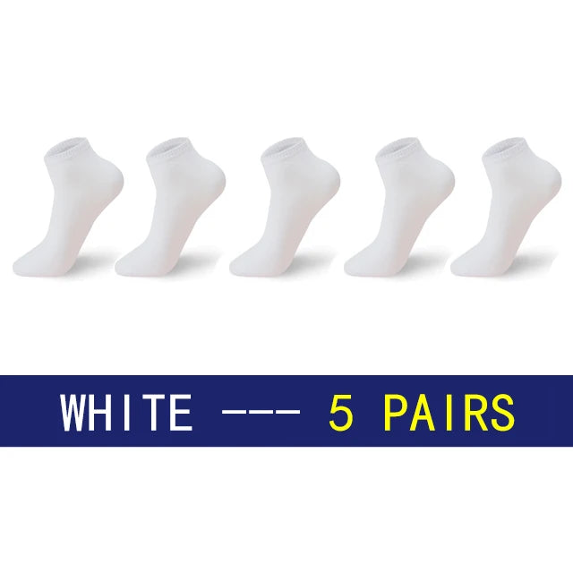 Men’s Large-Size Breathable Ankle Socks (5 Pairs)