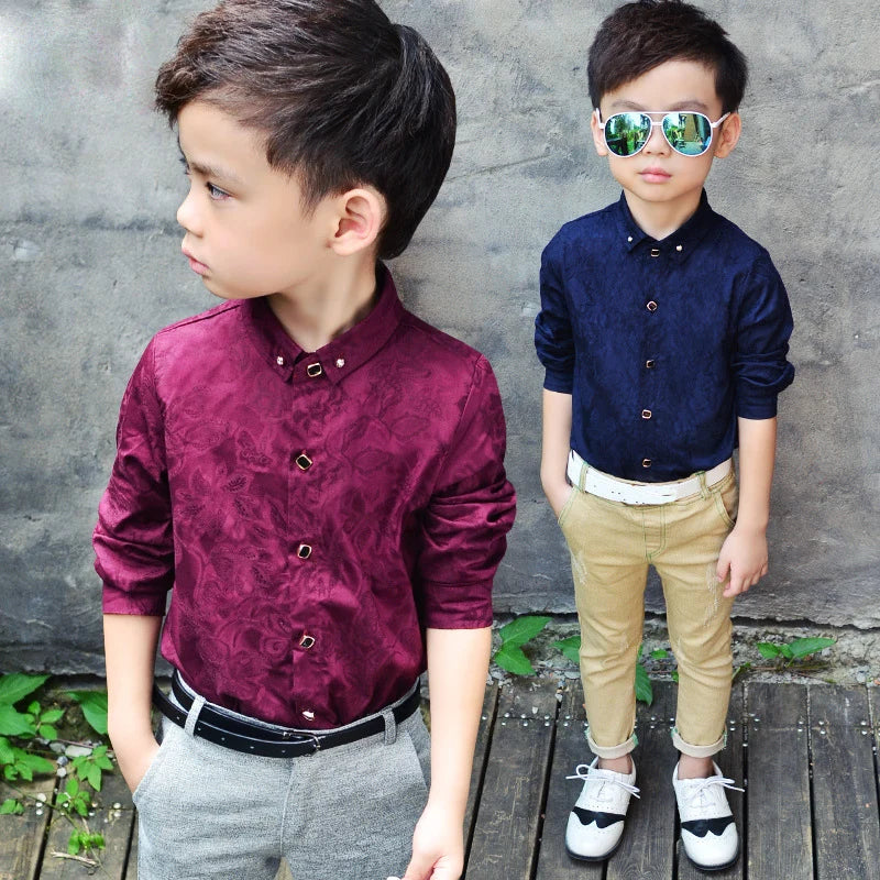 TITLE: Timeless Boy's Classic Cotton Shirt