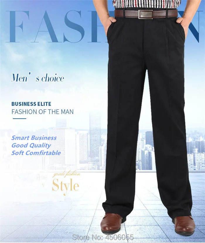 Summer Cotton Straight Office Trousers